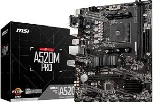 MSI A520M PRO AM4 DDR4 4600(OC) VGA DVI HDMI M.2 USB3.2 mATX — %24 İndirim | Amazon TR Fırsatı