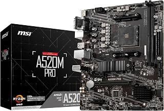 MSI A520M PRO AM4 DDR4 4600(OC) VGA DVI HDMI M.2 USB3.2 mATX