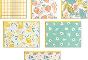 Hallmark Boş kart çeşitleri, zarflı 24 kart (narenciye, yeşil bitkiler, Gingham, çilek) — %44 İndirim | Amazon TR Fırsatı