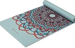 Gaiam Yoga matı, birinci sınıf baskı, ekstra kalın, kaymaz antrenman ve fitness matı, her türlü yoga, pilates ve zemin antrenmanı için, Santorini, 6 mm x 61 cm x 6 mm — %23 İndirim | Amazon TR Fırsatı