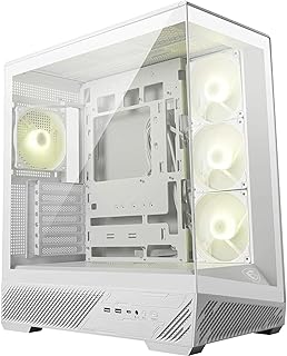 MSI MAG PANO 130R PZ Beyaz – Mid-Tower Oyun Bilgisayarı Kasası – 400 mm Uzunluğa Kadar GPU’ları Destekler, Çıkarılabilir Toz Filtresi, USB 20Gbps (Tip-C), Back-Connect ATX ve Micro-ATX Anakart Desteği — %39 İndirim | Amazon TR Fırsatı