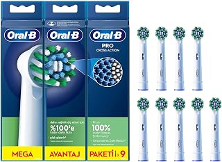 Oral-B Cross Action Şarjlı Diş Fırçası Yedek Başlığı 9 Adet