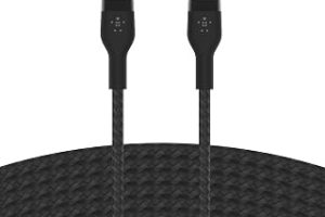 Belkin BoostCharge Pro Flex Örgülü USB C Tipi – C Kablosu (3M/10FT), USB-IF Sertifikalı Güç Dağıtımı PD Hızlı Şarj Kablosu – Siyah — %25 İndirim | Amazon TR Fırsatı
