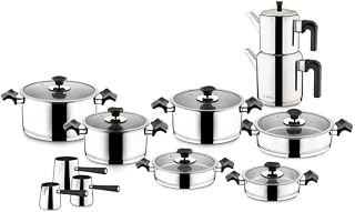 Ar Yıldız King 20 Parça Ideal Set Cam Kapak Siyah