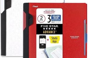 Five Star Advance 820111 spiral not defteri + öğrenme uygulaması, 2 adet, 3 adet, çizgili kolej kağıdı, 27,9 x 21,6 cm, 150 yaprak, spiral korumalı ve hareketli ayırma duvarlı, kırmızı, beyaz — %35 İndirim | Amazon TR Fırsatı