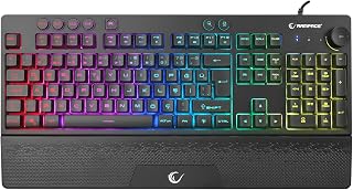 Rampage KB-GX65 SIMULA USB RGB Aydınlatmalı 4 Makro Tuşlu Bilek Destekli Gaming Oyuncu Klavyesi