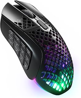 SteelSeries Aerox 9 Wireless Gaming Mouse - Ultra Hafif MMO/MOBA - 89 g - 18 Programlanabilir Buton - USB-C - Bluetooth/2.4GHz - 18000CPI - IP54 Suya Dayanıklı - PC/Mac