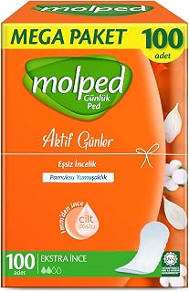 Molped Aktif Günler Günlük Ped Ultra Light Normal Mega Fırsat 100 Adet, Kanatsız