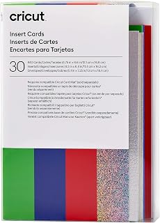 Cricut Insert Cards | Gökkuşağı Tartısı | 12,1 cm x 16,8 cm (Cricut - Boyut R40) | 30'lu Paket | Cricut Kart Matı ile Kullanım için