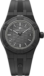 Maurice Lacroix AIKON #Tide Tüm Siyah 40mm İsviçre Kuvars İzle AI2008-00000-300-0, Siyah, Modern