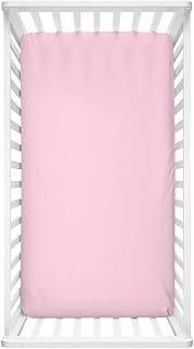 dauyavv Bebek Çarşafları Süper Yumuşak Esnek Yatak Seti Erkek ve Kız Çocukları İçin Yenidoğan 621 (Renk: Pembe, Boyut: 130 * 70 * 22 cm)