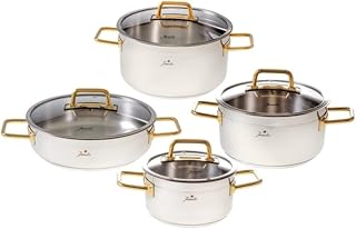 Jumbo Modena 8 Parça Titanyum Gold Tencere Seti — %22 İndirim | Amazon TR Fırsatı