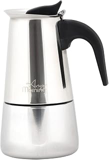Any Morning 300 ml Paslanmaz Çelik Moka Pot İndüksiyon Uyumlu Gümüş Rengi FE001-6