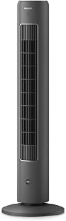 Philips 5000 Serisi Kule Tipi Fan, 105 cm ince tasarım, Uzaktan kumanda, Zamanlayıcı, 3 Hız, 3 Mod, 40W, Güçlü ve Sessiz Hava Akışı, Aromaterapi İçin Uygun, Koyu Gri (CX5535/11)