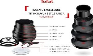 Tefal Ingenio Excellence 12 Parça Tencere Seti | 6X Kaplama | Çıkarılabilir Sap | Yapışmaz — %24 İndirim | Amazon TR Fırsatı