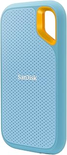 SanDisk Extreme Portable SSD 4 TB, Sky Blue (taşınabilir NVMe SSD, USB-C, 1.050 MB/sn'ye kadar okuma hızı ve 1.000 MB/s yazma hızı, su ve toza dayanıklı) SDSSDE61-4T00-G25B