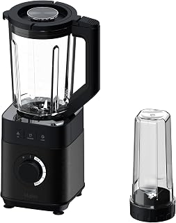 Haier I-Master Blender Serisi 5, Ice Crush Fonksiyonu, Smoothie, 5 Değişken Hızlı, Otomatik Temizleme, 1,7 L Cam Sürahi, Personal Jug 0.6 1200 W [Siyah]