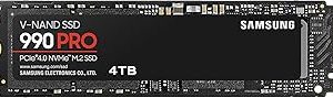 Samsung 990 PRO NVMe M.2 SSD, 4 TB, PCIe 4.0, 7.450 MB/s okuma, 6.900 MB/s yazma, dahili SSD, oyun ve video düzenleme için, MZ-V9P4T0BW — %23 İndirim | Amazon TR Fırsatı