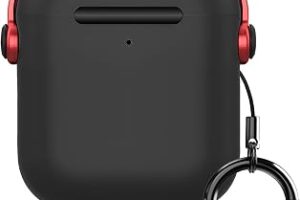 BUFF LABS Airpods 1 2 DjPods Sert Malzemeli Kilitli Kapak Askı Aparatlı Airpods 1 2 Uyumlu Kılıf (Siyah – Kırmızı) — %32 İndirim | Amazon TR Fırsatı