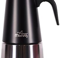 Any Morning FE001-6 Espresso Kahve Makinesi Paslanmaz Çelik İndüksiyonlu Moka Pot 300 Ml Siyah — %30 İndirim | Amazon TR Fırsatı