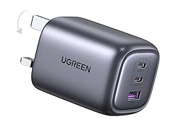 UGREEN Nexode Pro 65W GaN Hızlı Şarj Cihazı Type-C QC PD 2xUSB-C, 1xUSB-A, 1.5M 100W Kablo Dahil, Uzay Grisi, 25871 — %25 İndirim | Amazon TR Fırsatı