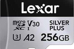 Lexar Silver Plus Micro SD Kart 256 GB, 205 MB/s’ye kadar Okuma Hızı, 150 MB/s Yazma Hızı, SD Adaptörlü Hafıza Kartı Micro SD, UHS-I, A2, U3, V30, Sınıf 10, 4K UHD microSDXC — %30 İndirim | Amazon TR Fırsatı