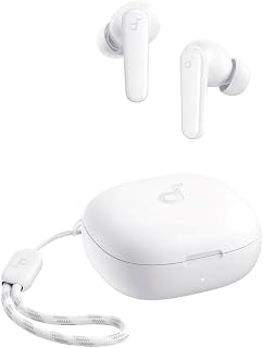 Soundcore by Anker R50i TWS Kulaklık, Bluetooth 5.3, 30 Saate Varan Çalma Süresi, IPX5-Suya Dayanıklılık, 2 Mikrofonlu Yapay Zeka Destekli Net Görüşmeler, Beyaz
