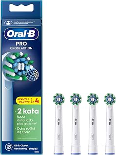 Oral-B Cross Action X-Filament Şarjlı Diş Fırçası Yedek Başlığı 4 Adet