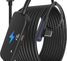 Syntech 5 m şarj bağlantılı kablo, Meta Quest 3/Oculus Quest 2 aksesuarları ile uyumlu, ayrı şarj bağlantılı VR Link kablosu, PC/SteamVR için Tip C’ye USB 3.0, siyah — %25 İndirim | Amazon TR Fırsatı