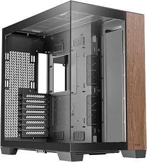 Antec C8 Ahşap, Fanlar Dahil Değildir, Ahşap Ön Panel, Çift Odacıklı Düzen, Tip-C, 360mm Radyatör Desteği, Dikişsiz TG Ön ve Yan Paneller, RTX 40 uyumlu, Tam Kule E-ATX PC Kasası