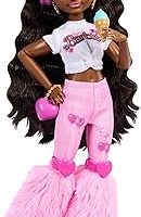 Barbie Rüya Arkadaşlar bebek ve aksesuarları, eklemleri bükülebilen, koyu kahverengi saçlı, Patenci Barbie ‘Brooklyn’ bebek, müzik ve video temalı 9 parça, JFX97 — %32 İndirim | Amazon TR Fırsatı