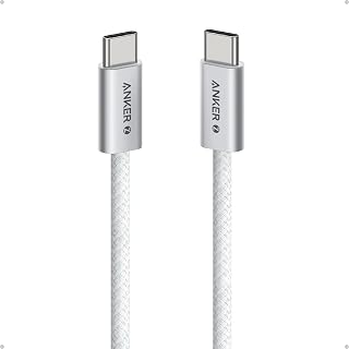 Anker Zolo 240W USB-C - USB-C Hızlı Şarj Kablo, 1 Metre, Örgü Yapılı, Beyaz - A8060