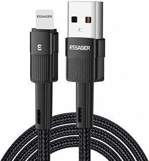 ESSAGER 0.50 CM USB-A Lightning Hızlı Şarj Kablosu 2.4A 480 Mbps Veri Aktarımlı Örgülü Kısa Şarj Kablo — %24 İndirim | Amazon TR Fırsatı