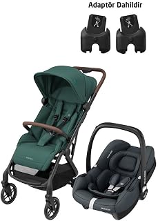 Maxi-Cosi Soho-Cabriofix i-Size Ana Kucaklı Ultra Kompakt Seyahat Sistem Bebek Arabası Green-Graphite