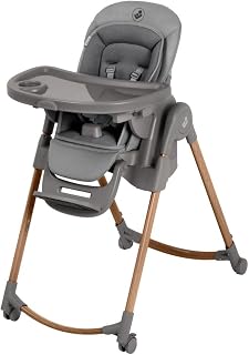 Maxi-Cosi Minla Plus 6'sı Bir Arada Ahşap Görünümlü 4 Tekerlekli Mama Sandalyesi Elegance Graphite