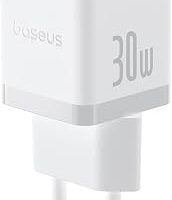 Baseus 30W Hızlı Şarj Cihazı, Palm 1C USB-C Duvar Adaptörü, BCT Soğutma Teknolojisi ve Akıllı Çip Koruması, Kompakt Şarj Başlığı, Samsung ve iPhone Uyumlu, Beyaz — %20 İndirim | Amazon TR Fırsatı