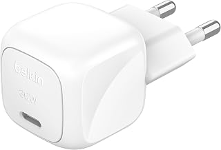 Belkin BoostCharge Kompakt Duvar Şarj Cihazı 30 W, Seyahat Dostu USB-C Power Delivery Hızlı Şarj, iPhone, Samsung Galaxy, iPad, AirPods, Tablet ve Daha Fazlası – Beyaz — %29 İndirim | Amazon TR Fırsatı