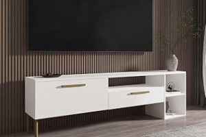 Inarch Dizayn Parion Tv Ünitesi Beyaz/Gold — %25 İndirim | Amazon TR Fırsatı