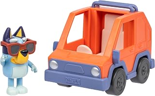 Bluey Circula Amigos en Bu sevimli araç seyahat aracı Tüm arazi, Eklemli figür 6-7,6 cm, Figür dahil