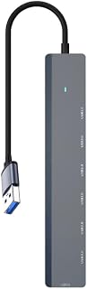 Coverzone 5Gbps Çoklayıcı Adaptör 7 in 1 USB-A To USB, Power/Güç Destekli, PC Bilgisayar Uyumlu Çevirici Adaptör Çok Portlu Çoklayıcı 7 in 1 USB-A HUB Gri Renk (ZR781 - USB)