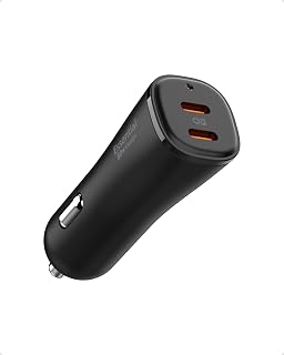 Spigen 50W USB-C 2 Port Araç içi Hızlı Şarj Aleti PPS Desteği Akım Korumalı Güç Adaptörü Çakmaklık iPhone & Android & iPad & MacBook Type-C PD 3.0 30W + 20W EV502 - ACP08523