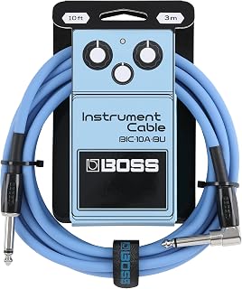 BOSS BIC-10A-BU Düz/L Uçlu 3m Enstrüman Kablosu