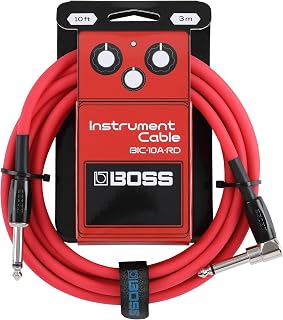 BOSS BIC-10A-RD Düz/L Uçlu 3m Enstrüman Kablosu