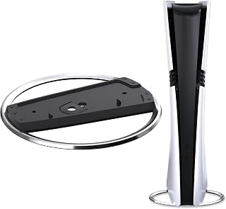 PS5 Pro Vertical Stand, Base para for PlayStation 5, Black Vertical Console Brackets with Anti-Slip Pads, Space Saving Console-Stand, PS5 Accessories, Aluminium Alloy Bracket