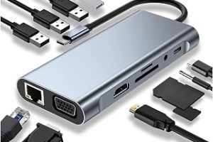 11’i 1 Arada Type-C Hub Adaptörü – 1 Adet 1080P VGA, 1 Adet HDMI 4K, SD TF Reader Girişli, Ultra Hızlı Veri Aktarımı, Çok Portlu Çoklayıcı ve Çevirici Type-C HDMI Hub Network Adaptör — %21 İndirim | Amazon TR Fırsatı