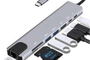 8’i 1 Arada Type-C Hub Adaptörü – 2 Adet USB, 1 Adet HDMI 4K, SD TF Reader Girişli, Ultra Hızlı Veri Aktarımı, Çok Portlu Çoklayıcı ve Çevirici Type-C HDMI Hub Network Adaptör — %22 İndirim | Amazon TR Fırsatı