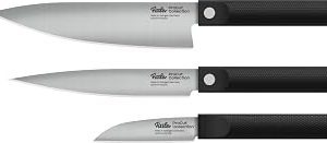 Fissler Procut/Premium bıçak seti 3 parça (1 et bıçağı 18 cm, 1 sebze bıçağı 9 cm, 1 aşçı bıçağı 20 cm) elde zımparalanmış paslanmaz çelik bıçak, Almanya’da üretilmiştir, çok hafif, ergonomik — %33 İndirim | Amazon TR Fırsatı