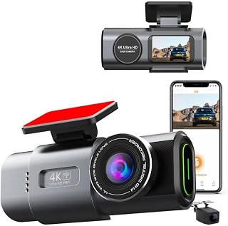 Coofbe GPS Mobil Uygulamalı 4K 170° Geniş Açı Gece Görüşlü Ön Arka Akıllı Araç İçi Kamera Park Modu G-sensor WiFi — %39 İndirim | Amazon TR Fırsatı