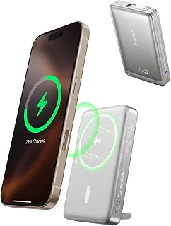 Baseus Nomos 3'ü 1 arada MagSafe10000mAh Power Bank - Qi2 15W Kablosuz Şarj, 45W Dahili Çift Yönlü Hızlı Şarj Kablolu, Gri