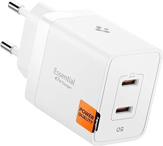 Spigen 47W USB-C 2 Port Mini Hızlı Şarj Aleti PPS 2.0 Super Hızlı Şarj GaN Pro Isı Düşürücü Güç Adaptörü Akım Koruma iPhone & Android & iPad & MacBook Type-C White – ACH08707 — %20 İndirim | Amazon TR Fırsatı